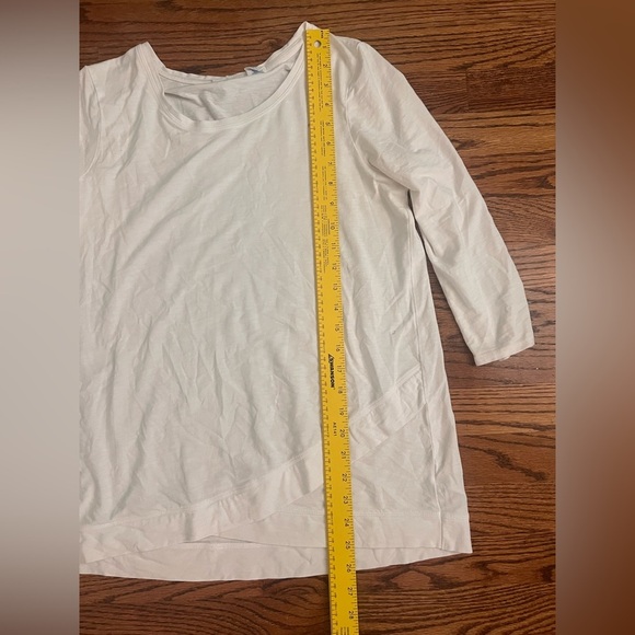 Sigrid Olsen White Relaxed 3/4 Sleeve Casual Tee - Medium - Picture 8 of 8